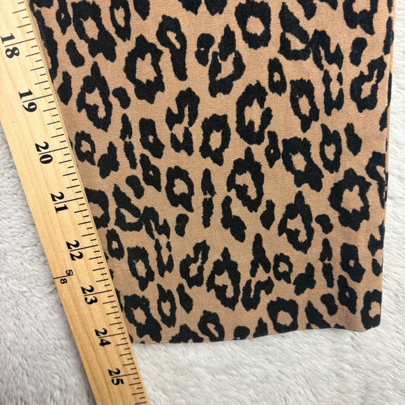 Banana Republic Sloan Pant Leopard Animal Cheetah Print Size 6 Stretch Tan Black - Picture 5 of 7